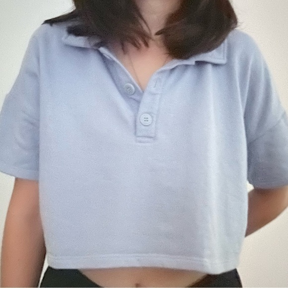 BP. CROP BOXY POLO BLUE - XS - Picture 6 of 13